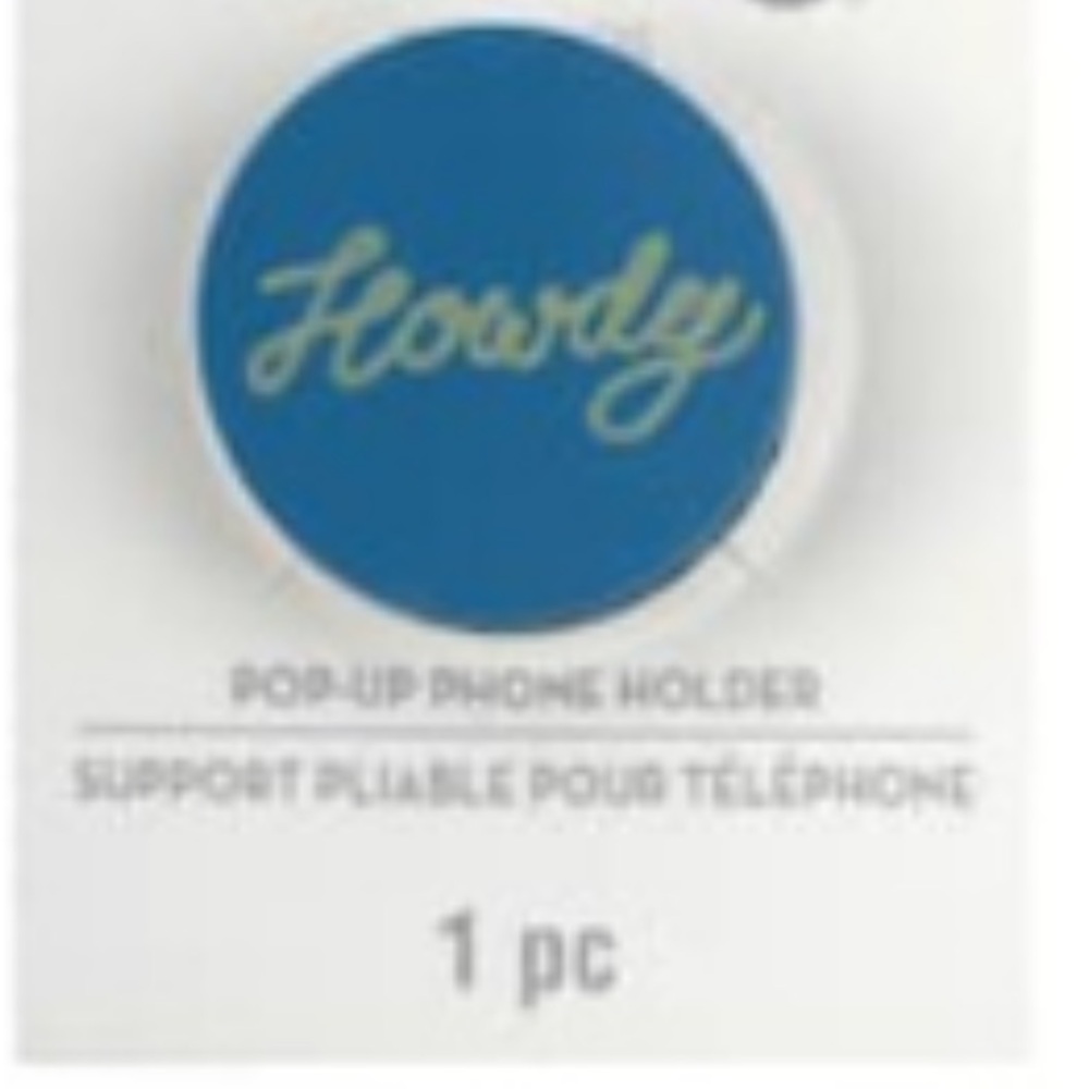 Pop Up Button Howdy style Cell Phone Holder Brand NEW in package.